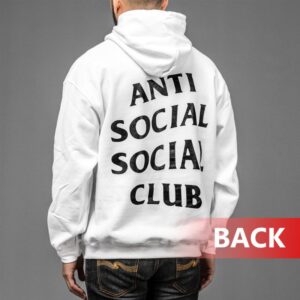 Anti social social discount club sudadera blanca